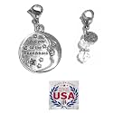 Hidden Hollow Beads Clip On Charm for Purse, Handbag, Keychain, Zipper Pull, Backpack, Jewelry Accessory, USA