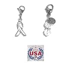 Hidden Hollow Beads Clip On Charm for Purse, Handbag, Keychain, Zipper Pull, Backpack, Jewelry Accessory, USA