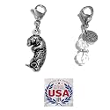 Hidden Hollow Beads Clip On Charm for Purse, Handbag, Keychain, Zipper Pull, Backpack, Jewelry Accessory, USA
