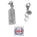Hidden Hollow Beads Clip On Charm for Purse, Handbag, Keychain, Zipper Pull, Backpack, Jewelry Accessory, USA
