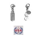 Hidden Hollow Beads Clip On Charm for Purse, Handbag, Keychain, Zipper Pull, Backpack, Jewelry Accessory, USA