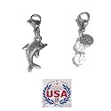 Hidden Hollow Beads Clip On Charm for Purse, Handbag, Keychain, Zipper Pull, Backpack, Jewelry Accessory, USA