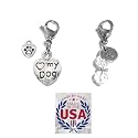 Hidden Hollow Beads Clip On Charm for Purse, Handbag, Keychain, Zipper Pull, Backpack, Jewelry Accessory, USA
