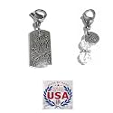 Hidden Hollow Beads Clip On Charm for Purse, Handbag, Keychain, Zipper Pull, Backpack, Jewelry Accessory, USA
