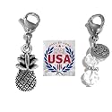 Hidden Hollow Beads Clip On Charm for Purse, Handbag, Keychain, Zipper Pull, Backpack, Jewelry Accessory, USA