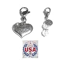 Hidden Hollow Beads Clip On Charm for Purse, Handbag, Keychain, Zipper Pull, Backpack, Jewelry Accessory, USA
