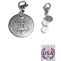 Hidden Hollow Beads Clip On Charm for Purse, Handbag, Keychain, Zipper Pull, Backpack, Jewelry Accessory, USA