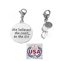 Hidden Hollow Beads Clip On Charm for Purse, Handbag, Keychain, Zipper Pull, Backpack, Jewelry Accessory, USA