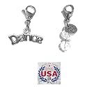 Hidden Hollow Beads Clip On Charm for Purse, Handbag, Keychain, Zipper Pull, Backpack, Jewelry Accessory, USA