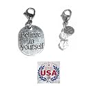 Hidden Hollow Beads Clip On Charm for Purse, Handbag, Keychain, Zipper Pull, Backpack, Jewelry Accessory, USA