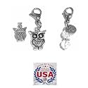 Hidden Hollow Beads Clip On Charm for Purse, Handbag, Keychain, Zipper Pull, Backpack, Jewelry Accessory, USA