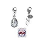 Hidden Hollow Beads Clip On Charm for Purse, Handbag, Keychain, Zipper Pull, Backpack, Jewelry Accessory, USA