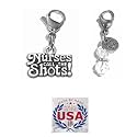 Hidden Hollow Beads Clip On Charm for Purse, Handbag, Keychain, Zipper Pull, Backpack, Jewelry Accessory, USA