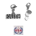 Hidden Hollow Beads Clip On Charm for Purse, Handbag, Keychain, Zipper Pull, Backpack, Jewelry Accessory, USA