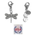 Hidden Hollow Beads Clip On Charm for Purse, Handbag, Keychain, Zipper Pull, Backpack, Jewelry Accessory, USA