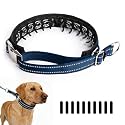 Hidden Prong Collar, Adjustable Martingale Design,L, Midnight Blue