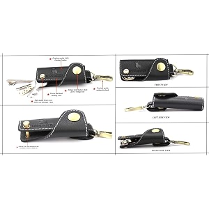 hide amp skin  100 genuine leather men39s card holder gift box black