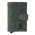 HIDE &amp; SKIN Magma Genuine Leather Unisex RFID Card Holder Green