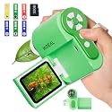 Hideal HP20 IPS Microscope for Kids: [3-in-1] [Easy and Fun] 2" Portable Handheld Microscope Miniscope, Pocket Mini Scope Educational Science Kit, Christmas Birthday Gifts for Kids, 32GB, Green