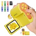 Hideal HP20 IPS Microscope for Kids: [3-in-1] [Easy and Fun] 2" Portable Handheld Microscope Miniscope, Pocket Mini Scope Educational Science Kit, Christmas Birthday Gifts for Kids, 32GB, Yellow