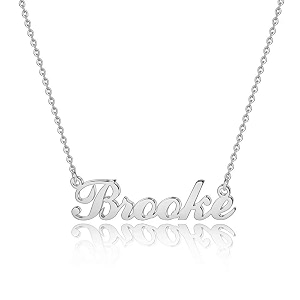 hidepoo brooke necklace  personalized name pendant necklace for christmas day giftdainty brooke name necklace chain jewelry gifts for women