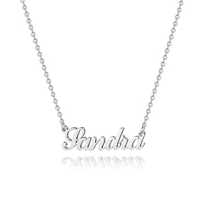 hidepoo name necklace personalized  stainless steel name pendant necklacedainty letter name necklace chain custom personalized jewelry gifts for women metal