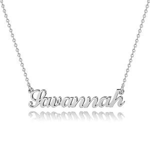 hidepoo name necklace personalized  stainless steel name pendant necklacedainty letter name necklace chain custom personalized jewelry gifts for women metal