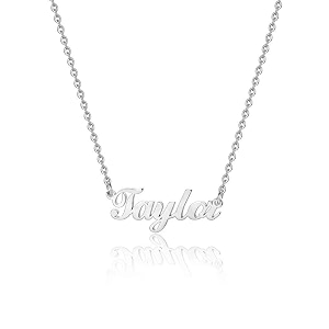 hidepoo stainless steel personalized name necklace  adjustable chain jewelry for women ideal gift for birthday wedding mother39s day thanksgiving valentine39s day christmas