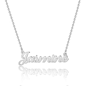 hidepoo custom name necklace personalized  stainless steel customized name pendant necklacedainty letter name necklace chain custom personalized jewelry gifts for women girls