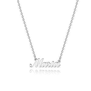 hidepoo name necklace personalized  stainless steel name pendant necklacedainty letter name necklace chain custom personalized jewelry gifts for women metal