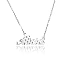 Hidepoo Alicia Necklace – Personalized Name Pendant Necklace, Dainty Alicia Name Necklace Chain Jewelry Gifts for Women