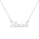 Hidepoo Name Necklace Personalized – Stainless Steel Name Pendant Necklace,Dainty Letter Name Necklace Chain Custom Personalized Jewelry Gifts for Women, Metal