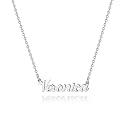 Hidepoo Name Necklace Personalized – Stainless Steel Name Pendant Necklace,Dainty Letter Name Necklace Chain Custom Personalized Jewelry Gifts for Women, Metal