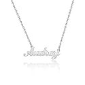 Hidepoo Name Necklace Personalized – Stainless Steel Name Pendant Necklace,Dainty Letter Name Necklace Chain Custom Personalized Jewelry Gifts for Women, Metal
