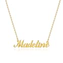 Hidepoo Name Necklace Personalized – Stainless Steel Name Pendant Necklace,Dainty Letter Name Necklace Chain Custom Personalized Jewelry Gifts for Women, Metal