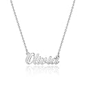Hidepoo Olivia Name Necklace – Personalized Name Pendant Necklace, Olivia Necklace Chain for Birthday, Wedding, Mother's Day, Valentine's Day