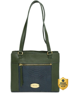 HIDESIGN Women Green Blue Handbag
