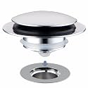 HIDROP Tub Drain Stopper, Universal Pop Up Bathtub Drain Stopper, Chrome