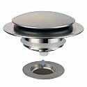 HIDROP Tub Drain Stopper, Universal Pop Up Bathtub Drain Stopper, Brushed