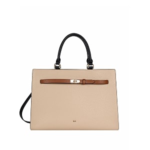 HIE Women Textured Tote Bag with Contrasting