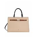 HIE Women Textured Tote Bag with Contrasting