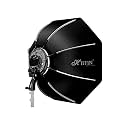 HIFFIN (55cm) Lightweight &amp; Portable Soft Box Comes with S2 Type Bracket &amp; 2 Diffuser Sheets | Carrying Case | Compatible with All Flash Speedlights (Octagonal Softbox 55 cm)