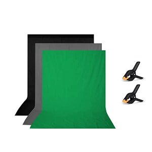 hiffin 8x12 ft graygreenblack screen photography backdrop background with 2 clip chromakey panel for photo backdrop video studio muslin background screen