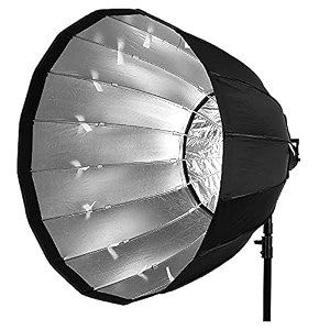 hiffin 90cm deep parabolic soft box with bowens mount adapter ring for aperture black