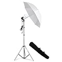 HIFFIN E27 Studio Double Holder KIT Umbrella White + Studio Light Stand 9 FT+ Umbrella and Double Holder KIT Mark I WOB (1 x Double Holder | 1 x Light Stand 9 feet | 1 x Umbrella | 1 x Bag)
