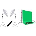 HIFFIN E27 Studio Single Holder Umbrella Lighting Kit for Photography Umbrella White + Light Stand 9