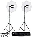 HIFFIN Extra-Heavy-Duty Porta Kit (14 feet) with Pair of Light Stands, Porta Lights and Umbrellas Professional Studio Setup