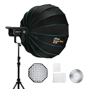 hiffin kl-85 85cm octa softbox with bowens mount quick release softbox kit with grid 2 diffusers amp beauty dish for cob lights amp bowens mount studio flash