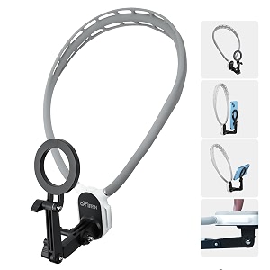 hiffin magnetic neck amp chest mount for smartphones  360 adjustable pov vlog holder with quick-release amp strong magnetic grip  hands-free phone mount for iphone amp android