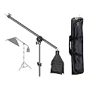 HIFFIN Photo Studio 9 FT Light Stand with 4.5 FT Boom Arm and Empty Sandbag for Supporting Softbox Lighting Photography Tripod with Carry Bag